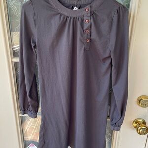 Madras by APC XS Gray Tunic Blouse Button Detail Minimalist 3/4 Sleeve 🌫️
